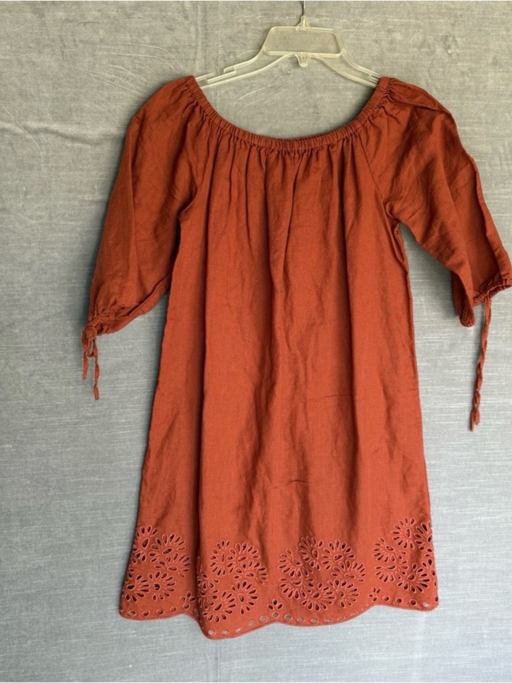 J. Crew Rust Off-Shoulder dress size S